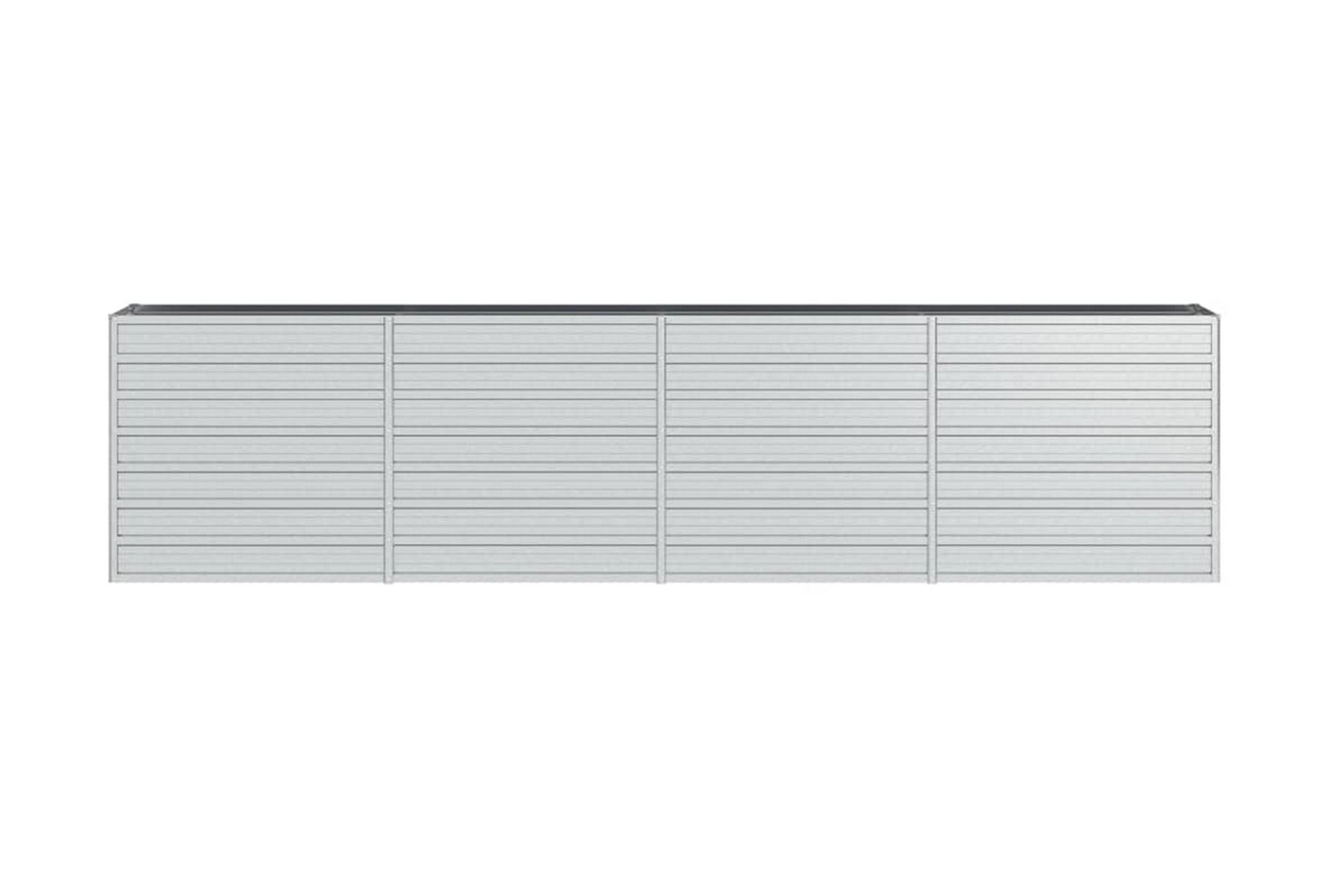 Odlingslåda upphöjd galvaniserat stål 320x40x77 cm silver - Silver - Utemöbler - Övrigt utemöbler - Tillbehör - Övriga trädgårdstillbehör