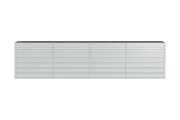 Odlingslåda upphöjd galvaniserat stål 320x40x77 cm silver - Silver - Utemöbler - Övrigt utemöbler - Tillbehör - Övriga trädgårdstillbehör