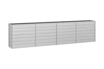 Odlingslåda upphöjd galvaniserat stål 320x40x77 cm silver - Silver - Utemöbler - Övrigt utemöbler - Tillbehör - Övriga trädgårdstillbehör