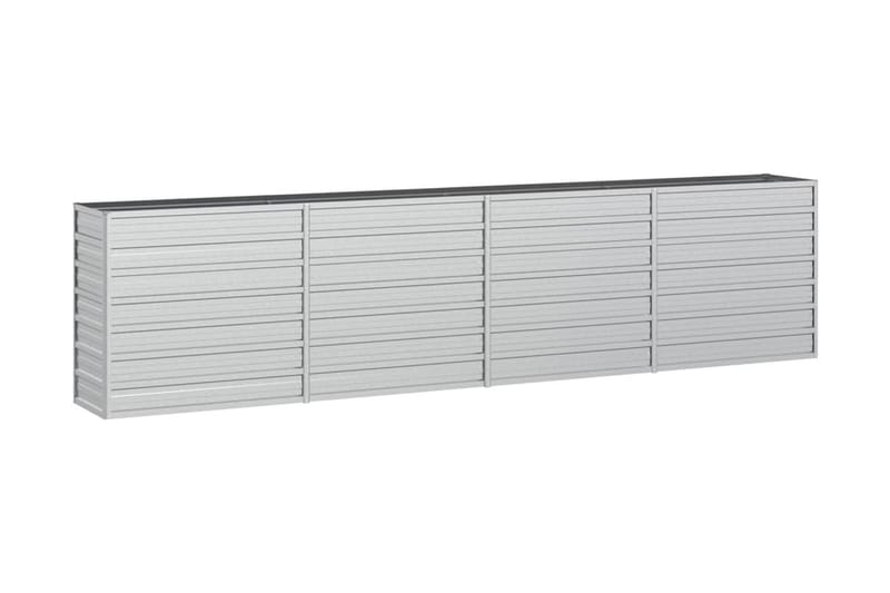Odlingslåda upphöjd galvaniserat stål 320x40x77 cm silver - Silver - Utemöbler - Övrigt utemöbler - Tillbehör - Övriga trädgårdstillbehör