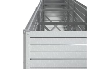Odlingslåda upphöjd galvaniserat stål 320x40x77 cm silver - Silver - Utemöbler - Övrigt utemöbler - Tillbehör - Övriga trädgårdstillbehör