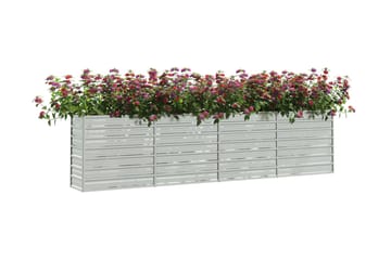 Odlingslåda upphöjd galvaniserat stål 320x40x77 cm silver - Silver - Utemöbler - Övrigt utemöbler - Tillbehör - Övriga trädgårdstillbehör