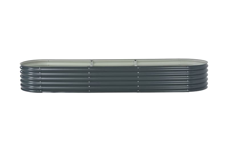 Odlingslåda upphöjd galvaniserat stål 320x80x44 cm grå - Grå - Utemöbler - Övrigt utemöbler - Tillbehör - Övriga trädgårdstillbehör