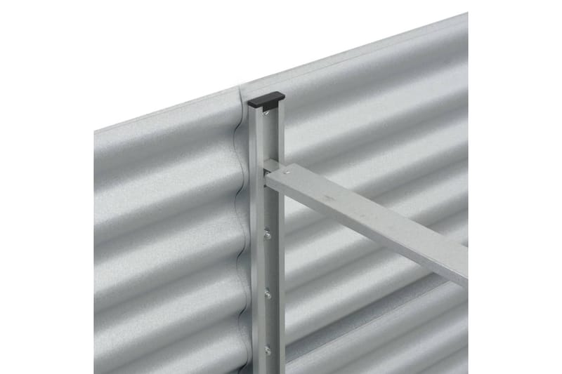 Odlingslåda upphöjd galvaniserat stål 320x80x44 cm silver - Silver - Utemöbler - Övrigt utemöbler - Tillbehör - Övriga trädgårdstillbehör
