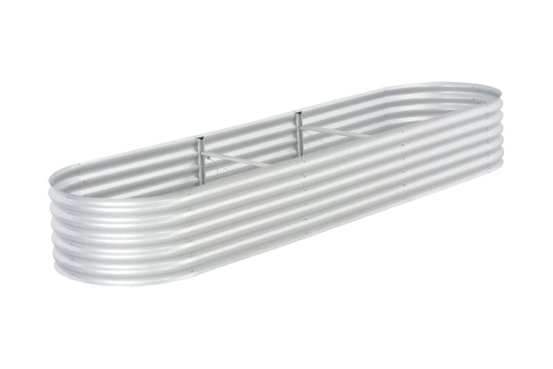 Odlingslåda upphöjd galvaniserat stål 320x80x44 cm silver - Silver - Utemöbler - Övrigt utemöbler - Tillbehör - Övriga trädgårdstillbehör