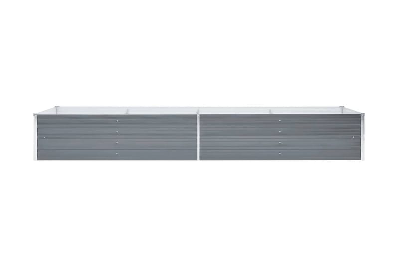 Odlingslåda upphöjd galvaniserat stål 320x80x45 cm grå - Grå - Utemöbler - Övrigt utemöbler - Tillbehör - Övriga trädgårdstillbehör