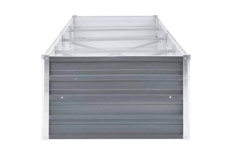 Odlingslåda upphöjd galvaniserat stål 320x80x45 cm grå - Grå - Utemöbler - Övrigt utemöbler - Tillbehör - Övriga trädgårdstillbehör