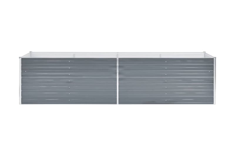 Odlingslåda upphöjd galvaniserat stål 320x80x77 cm grå - Grå - Utemöbler - Övrigt utemöbler - Tillbehör - Övriga trädgårdstillbehör