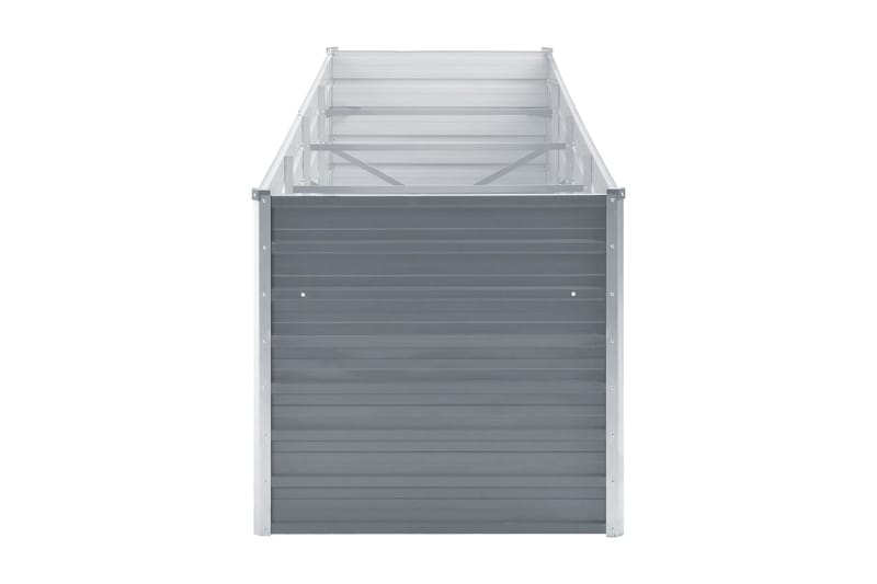 Odlingslåda upphöjd galvaniserat stål 320x80x77 cm grå - Grå - Utemöbler - Övrigt utemöbler - Tillbehör - Övriga trädgårdstillbehör