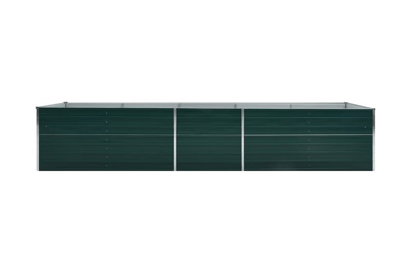 Odlingslåda upphöjd galvaniserat stål 400x80x45 cm grön - Grön - Utemöbler - Övrigt utemöbler - Tillbehör - Övriga trädgårdstillbehör