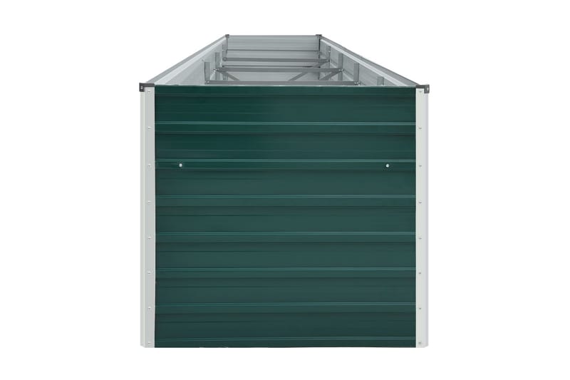Odlingslåda upphöjd galvaniserat stål 400x80x45 cm grön - Grön - Utemöbler - Övrigt utemöbler - Tillbehör - Övriga trädgårdstillbehör