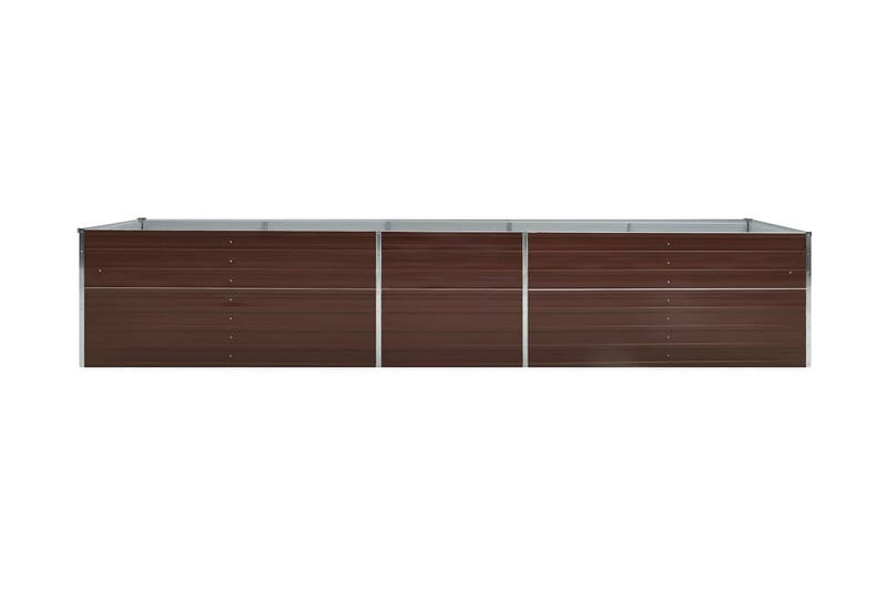 Odlingslåda upphöjd galvaniserat stål 400x80x77 cm brun - Brun - Utemöbler - Övrigt utemöbler - Tillbehör - Övriga trädgårdstillbehör