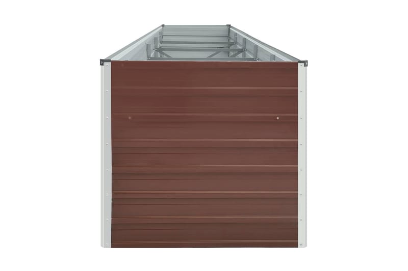 Odlingslåda upphöjd galvaniserat stål 400x80x77 cm brun - Brun - Utemöbler - Övrigt utemöbler - Tillbehör - Övriga trädgårdstillbehör