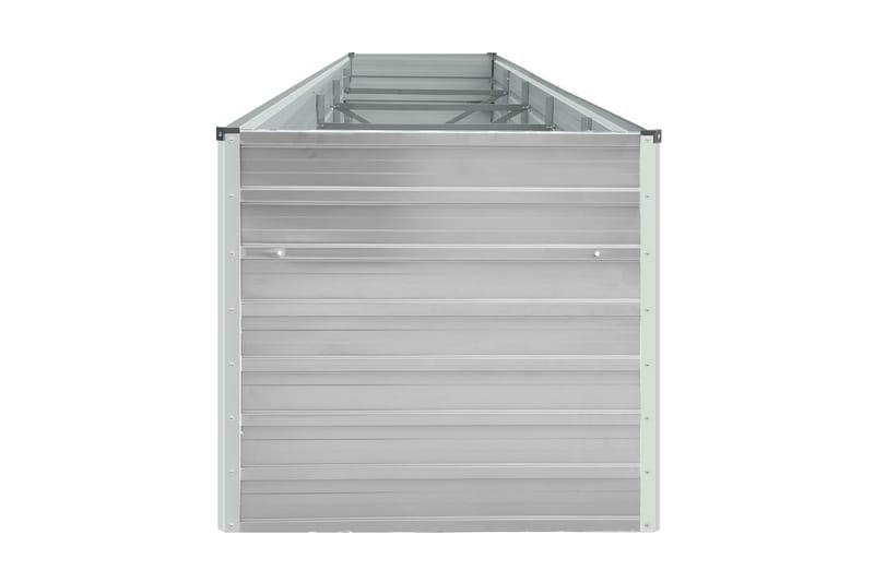 Odlingslåda upphöjd galvaniserat stål 400x80x77 cm grå - Grå - Utemöbler - Övrigt utemöbler - Tillbehör - Övriga trädgårdstillbehör