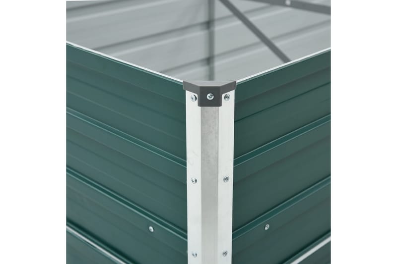 Odlingslåda upphöjd galvaniserat stål 400x80x77 cm grön - Grön - Utemöbler - Övrigt utemöbler - Tillbehör - Övriga trädgårdstillbehör