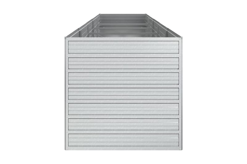 Odlingslåda upphöjd galvaniserat stål 400x80x77 cm silver - Silver - Utemöbler - Övrigt utemöbler - Tillbehör - Övriga trädgårdstillbehör