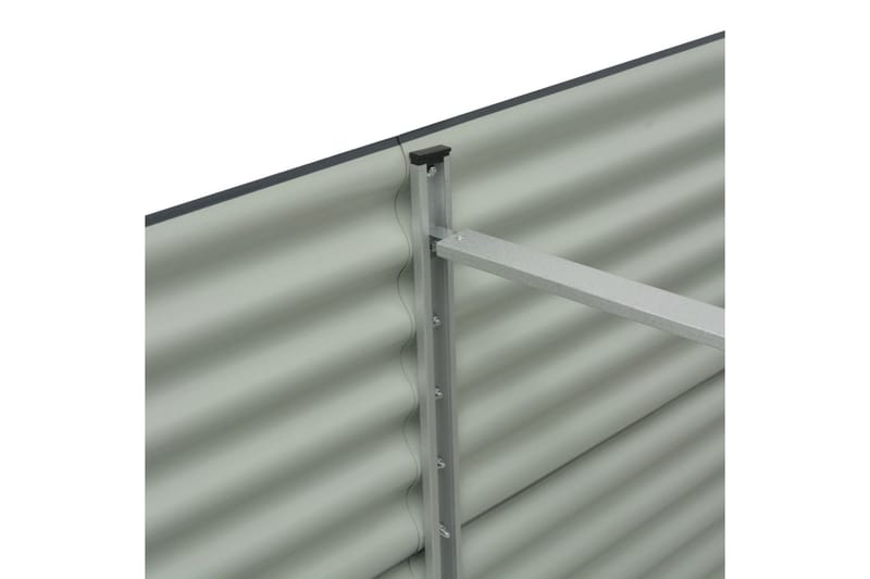 Odlingslåda upphöjd galvaniserat stål 400x80x81 cm grå - Grå - Utemöbler - Övrigt utemöbler - Tillbehör - Övriga trädgårdstillbehör