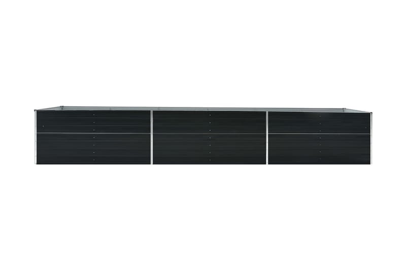 Odlingslåda upphöjd galvaniserat stål 480x80x45 cm antracit - Grå - Övriga trädgårdstillbehör - Blomlåda