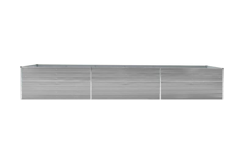 Odlingslåda upphöjd galvaniserat stål 480x80x45 cm grå - Grå - Utemöbler - Övrigt utemöbler - Tillbehör - Övriga trädgårdstillbehör