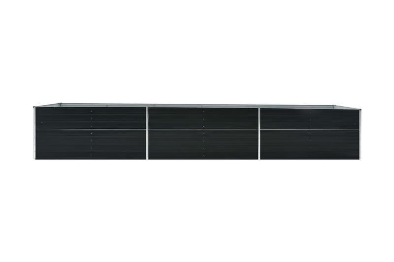 Odlingslåda upphöjd galvaniserat stål 480x80x77 cm antracit - Grå - Utemöbler - Övrigt utemöbler - Tillbehör - Övriga trädgårdstillbehör