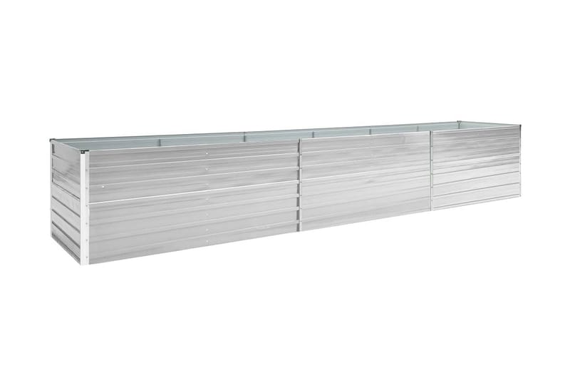 Odlingslåda upphöjd galvaniserat stål 480x80x77 cm grå - Grå - Utemöbler - Övrigt utemöbler - Tillbehör - Övriga trädgårdstillbehör