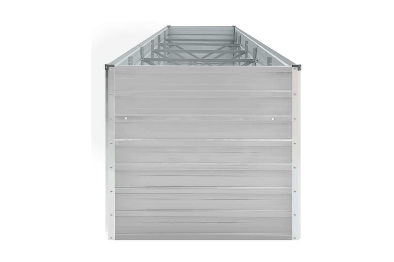 Odlingslåda upphöjd galvaniserat stål 480x80x77 cm grå - Grå - Utemöbler - Övrigt utemöbler - Tillbehör - Övriga trädgårdstillbehör