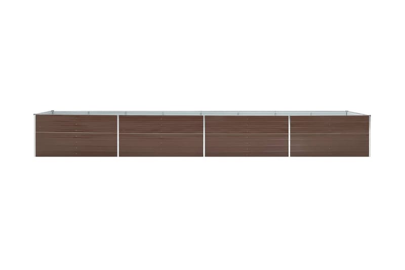 Odlingslåda upphöjd galvaniserat stål 600x80x45 cm brun - Brun - Utemöbler - Övrigt utemöbler - Tillbehör - Övriga trädgårdstillbehör