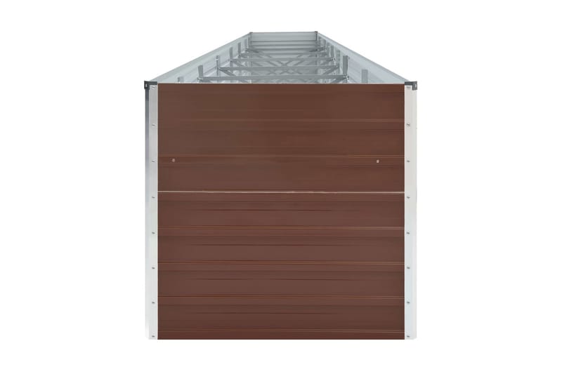 Odlingslåda upphöjd galvaniserat stål 600x80x45 cm brun - Brun - Utemöbler - Övrigt utemöbler - Tillbehör - Övriga trädgårdstillbehör