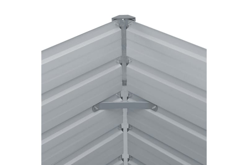 Odlingslåda upphöjd galvaniserat stål 600x80x45 cm grå - Grå - Utemöbler - Övrigt utemöbler - Tillbehör - Övriga trädgårdstillbehör
