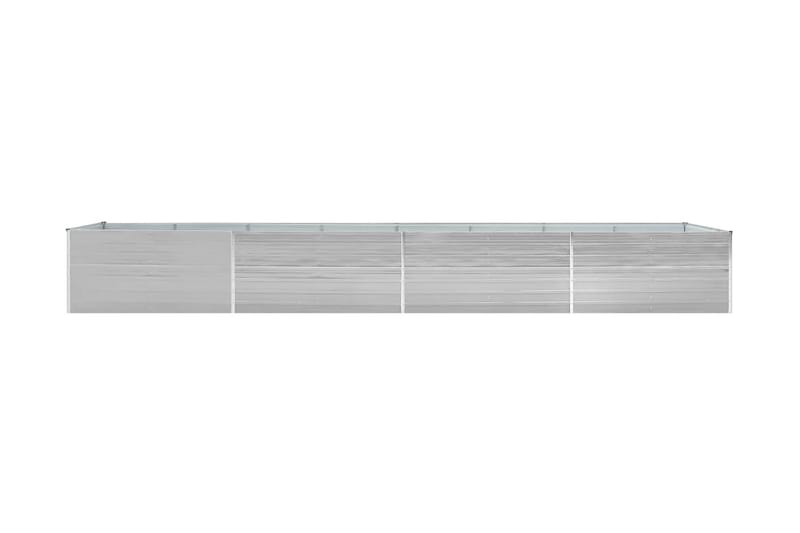 Odlingslåda upphöjd galvaniserat stål 600x80x45 cm grå - Grå - Utemöbler - Övrigt utemöbler - Tillbehör - Övriga trädgårdstillbehör