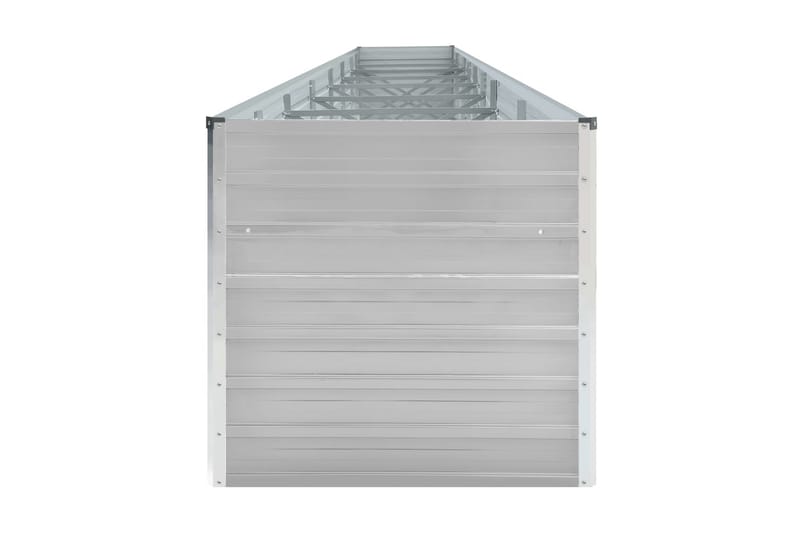 Odlingslåda upphöjd galvaniserat stål 600x80x45 cm grå - Grå - Utemöbler - Övrigt utemöbler - Tillbehör - Övriga trädgårdstillbehör