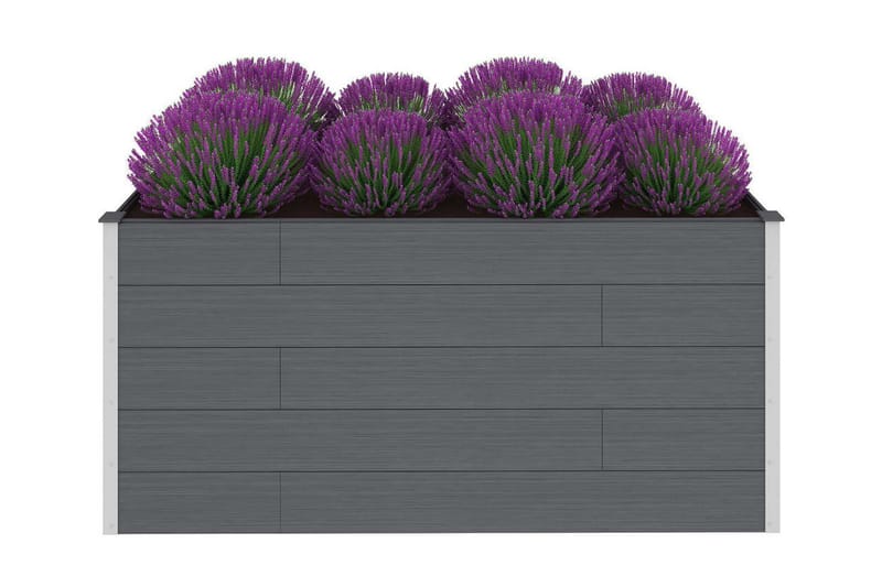 Odlingslåda upphöjd grå 200x100x91 cm WPC - Blomlåda - Övriga trädgårdstillbehör
