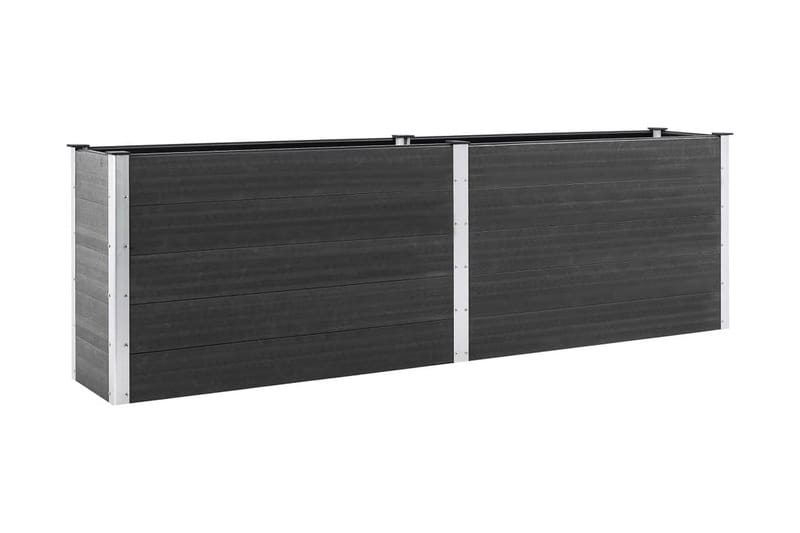 Odlingslåda upphöjd grå 200x100x91 cm WPC - Grå - Utemöbler - Övrigt utemöbler - Tillbehör - Övriga trädgårdstillbehör