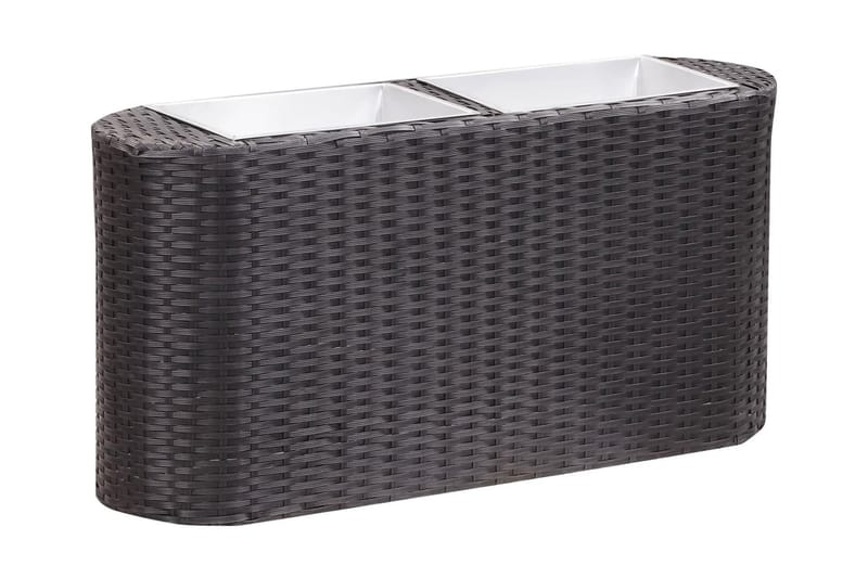 Odlingslåda upphöjd med 80x25x40 cm konstrotting svart - Blomlåda - Övriga trädgårdstillbehör