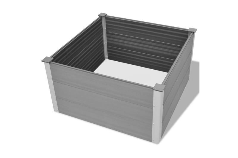 Odlingslåda upphöjd WPC 100x100x54 cm grå - Grå - Utemöbler - Övrigt utemöbler - Tillbehör - Övriga trädgårdstillbehör
