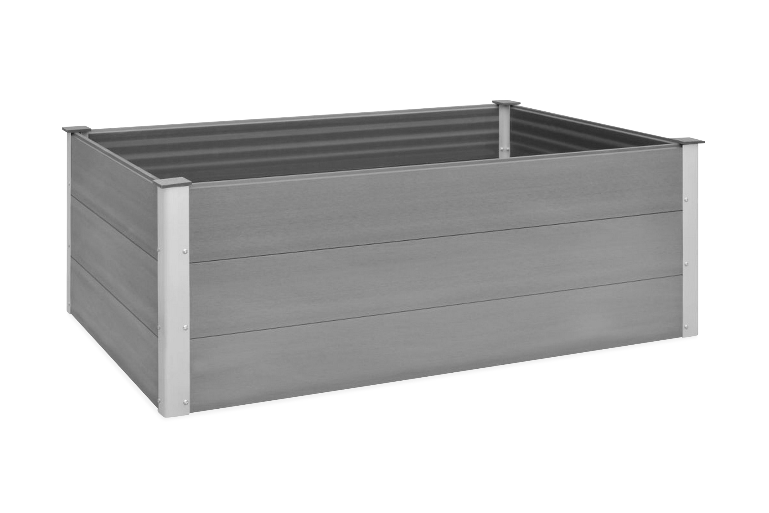 Odlingslåda upphöjd WPC 150x100x54 cm grå – Grå