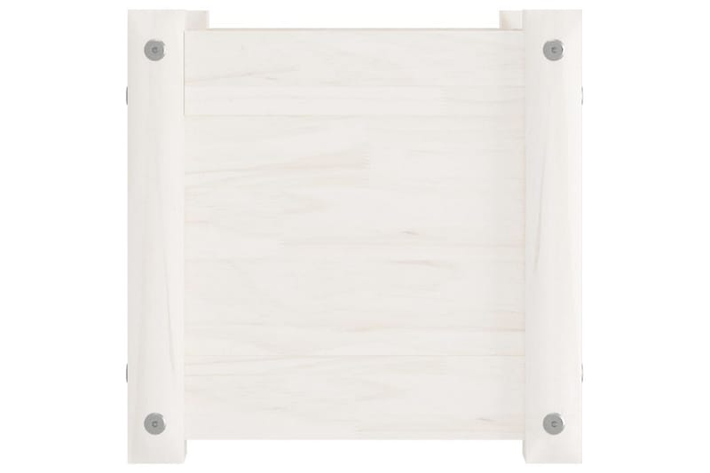 Odlingslåda vit 31x31x31 cm massiv furu - Vit - Utemöbler - Övrigt utemöbler - Tillbehör - Övriga trädgårdstillbehör