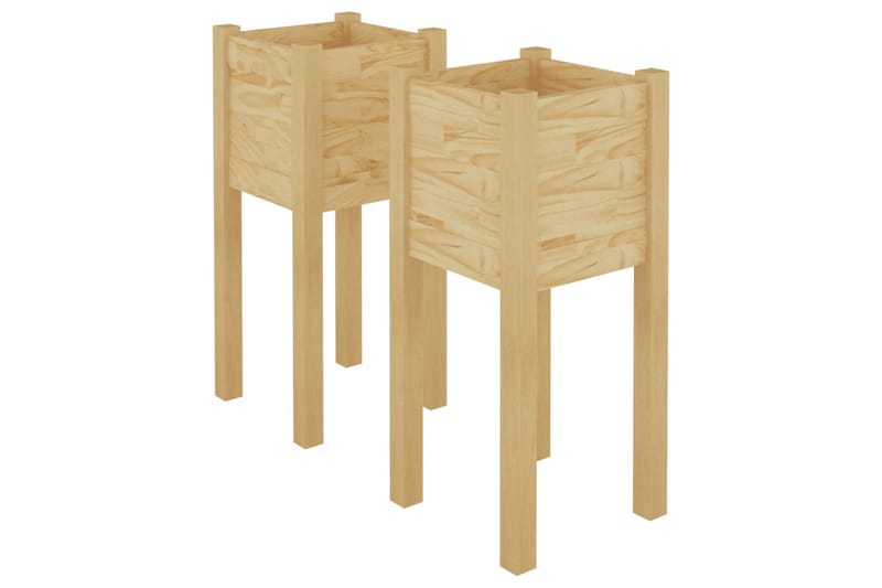 Odlingslådor 2 st 31x31x70 cm massiv furu - Brun - Utemöbler - Övrigt utemöbler - Tillbehör - Övriga trädgårdstillbehör