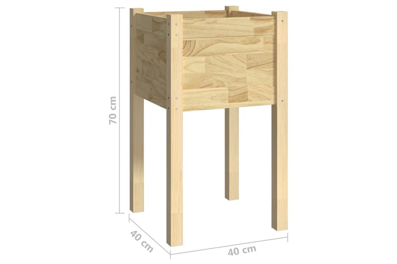 Odlingslådor 2 st 40x40x70 cm massiv furu - Brun - Utemöbler - Övrigt utemöbler - Tillbehör - Övriga trädgårdstillbehör