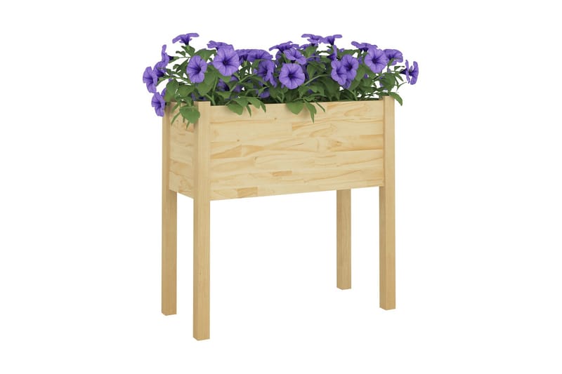 Odlingslådor 2 st 70x31x70 cm massiv furu - Brun - Utemöbler - Övrigt utemöbler - Tillbehör - Övriga trädgårdstillbehör