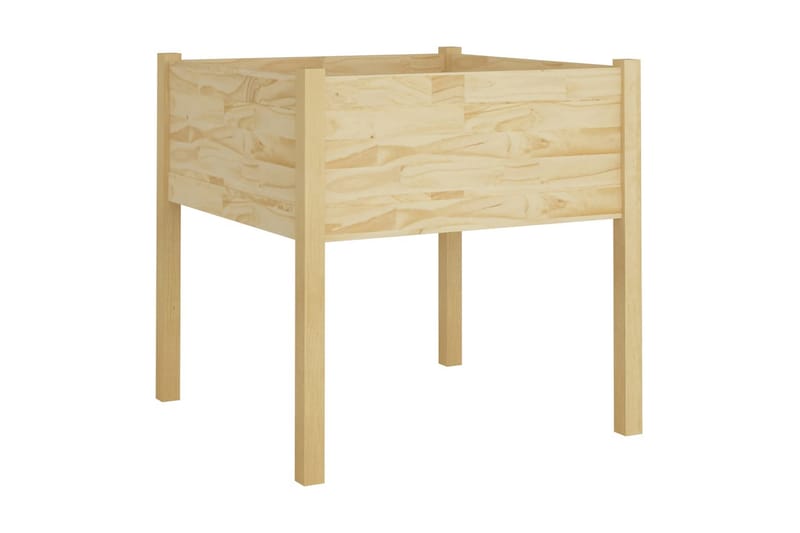 Odlingslådor 2 st 70x70x70 cm massiv furu - Brun - Utemöbler - Övrigt utemöbler - Tillbehör - Övriga trädgårdstillbehör