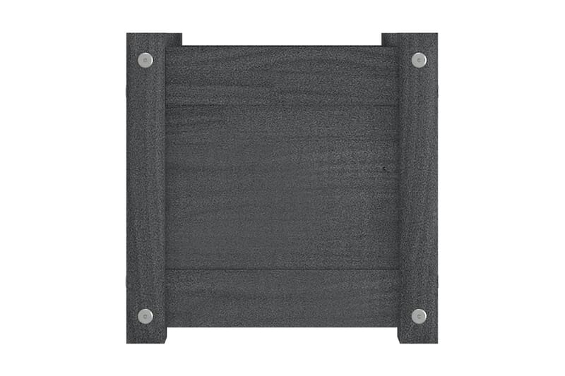 Odlingslådor 2 st grå 31x31x31 cm massiv furu - Grå - Utemöbler - Övrigt utemöbler - Tillbehör - Övriga trädgårdstillbehör