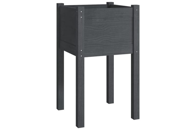 Odlingslådor 2 st grå 40x40x70 cm massiv furu - Grå - Utemöbler - Övrigt utemöbler - Tillbehör - Övriga trädgårdstillbehör