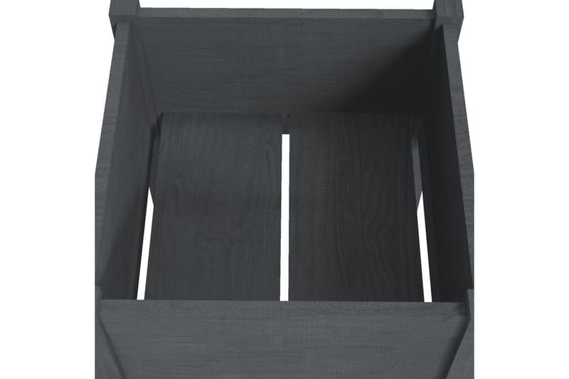 Odlingslådor 2 st grå 40x40x70 cm massiv furu - Grå - Utemöbler - Övrigt utemöbler - Tillbehör - Övriga trädgårdstillbehör