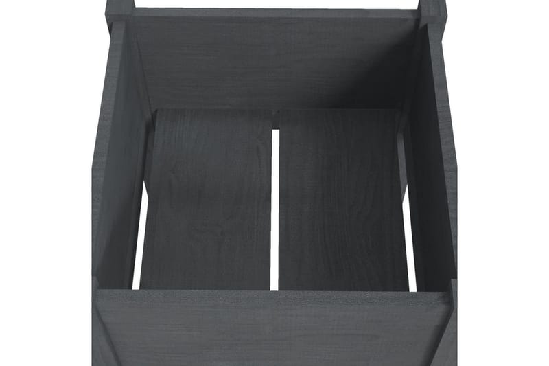 Odlingslådor 2 st grå 50x50x70 cm massiv furu - Grå - Utemöbler - Övrigt utemöbler - Tillbehör - Övriga trädgårdstillbehör