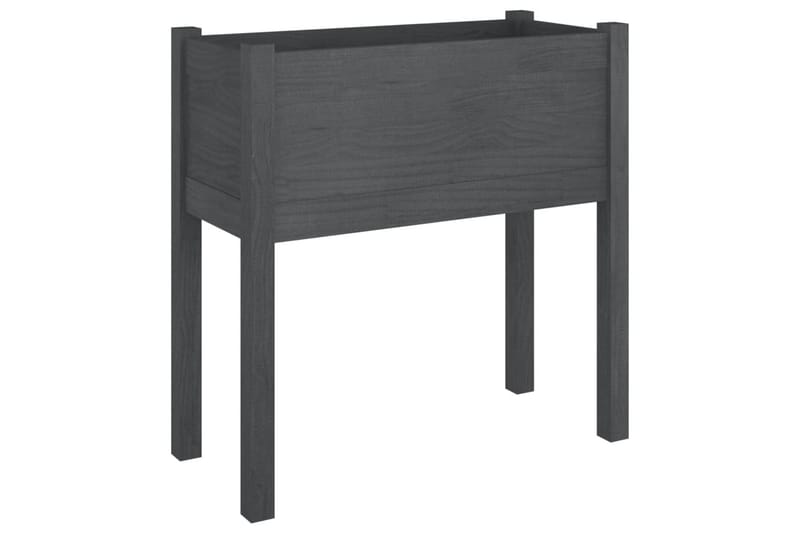 Odlingslådor 2 st grå 70x31x70 cm massiv furu - Grå - Utemöbler - Övrigt utemöbler - Tillbehör - Övriga trädgårdstillbehör