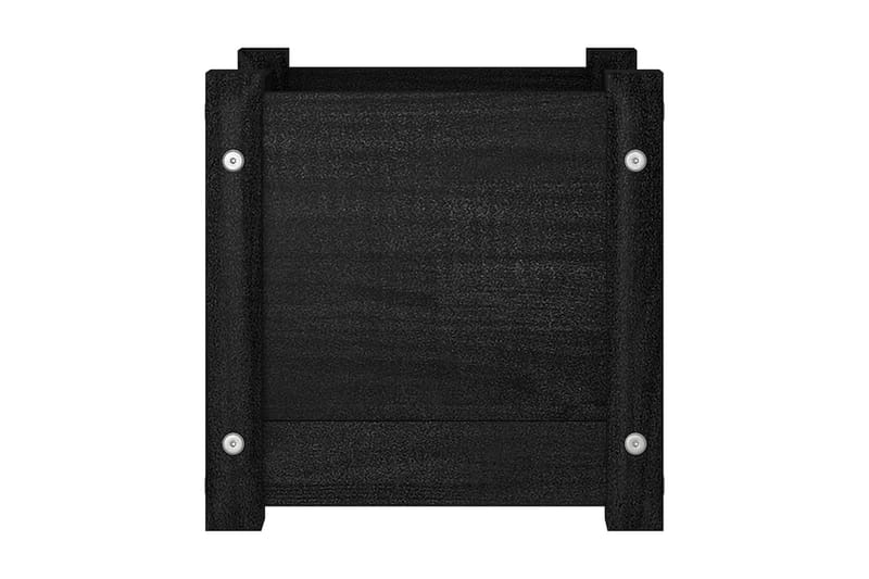 Odlingslådor 2 st svart 31x31x31 cm massiv furu - Svart - Utemöbler - Övrigt utemöbler - Tillbehör - Övriga trädgårdstillbehör