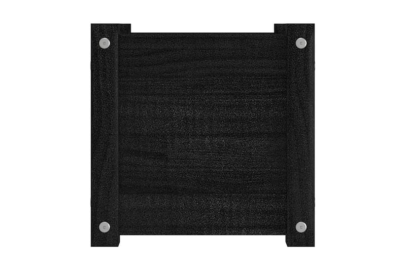 Odlingslådor 2 st svart 31x31x31 cm massiv furu - Svart - Utemöbler - Övrigt utemöbler - Tillbehör - Övriga trädgårdstillbehör