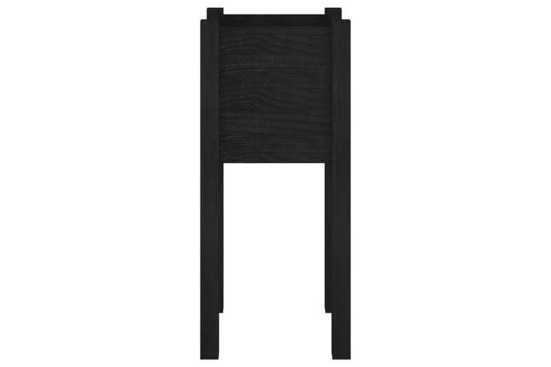 Odlingslådor 2 st svart 31x31x70 cm massiv furu - Svart - Utemöbler - Övrigt utemöbler - Tillbehör - Övriga trädgårdstillbehör