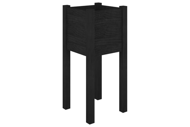 Odlingslådor 2 st svart 31x31x70 cm massiv furu - Svart - Utemöbler - Övrigt utemöbler - Tillbehör - Övriga trädgårdstillbehör